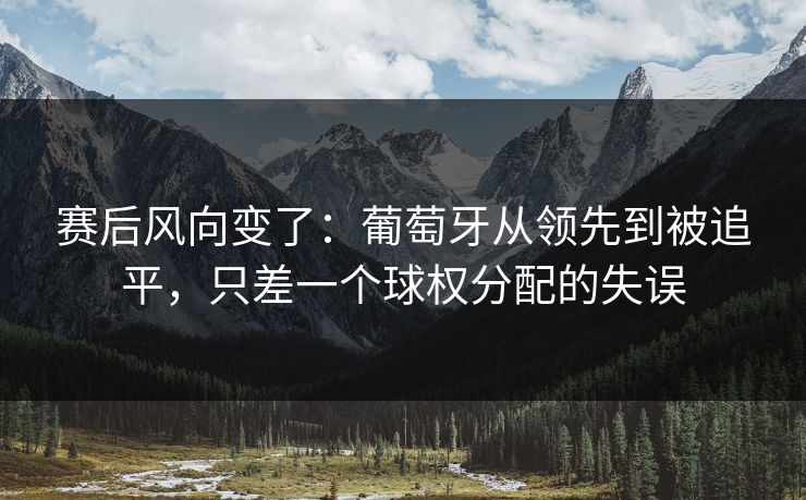 赛后风向变了：葡萄牙从领先到被追平，只差一个球权分配的失误