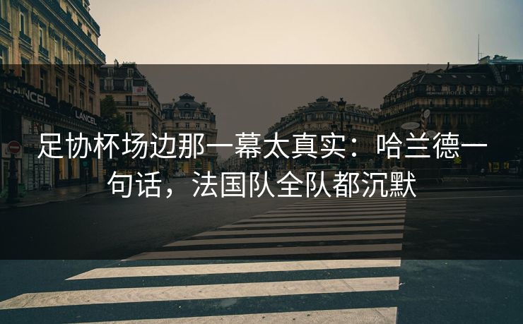 足协杯场边那一幕太真实：哈兰德一句话，法国队全队都沉默